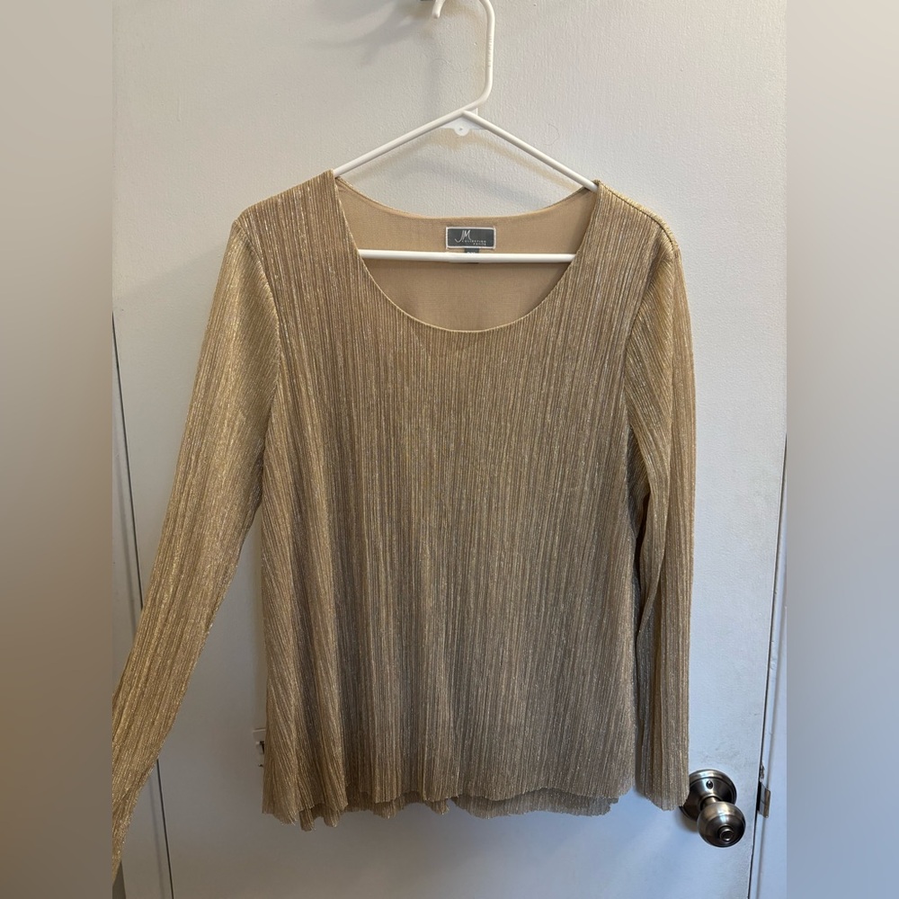 JM Collection Petite Gold Top